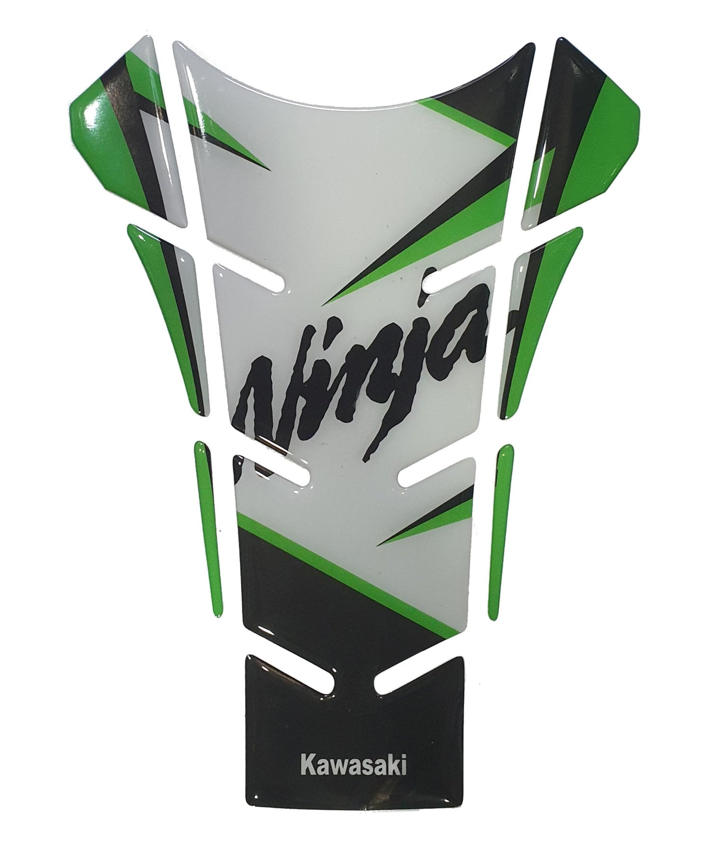 Kawasaki Ninja 250R/ 300/ Z250 Tank Pad Combo White Green