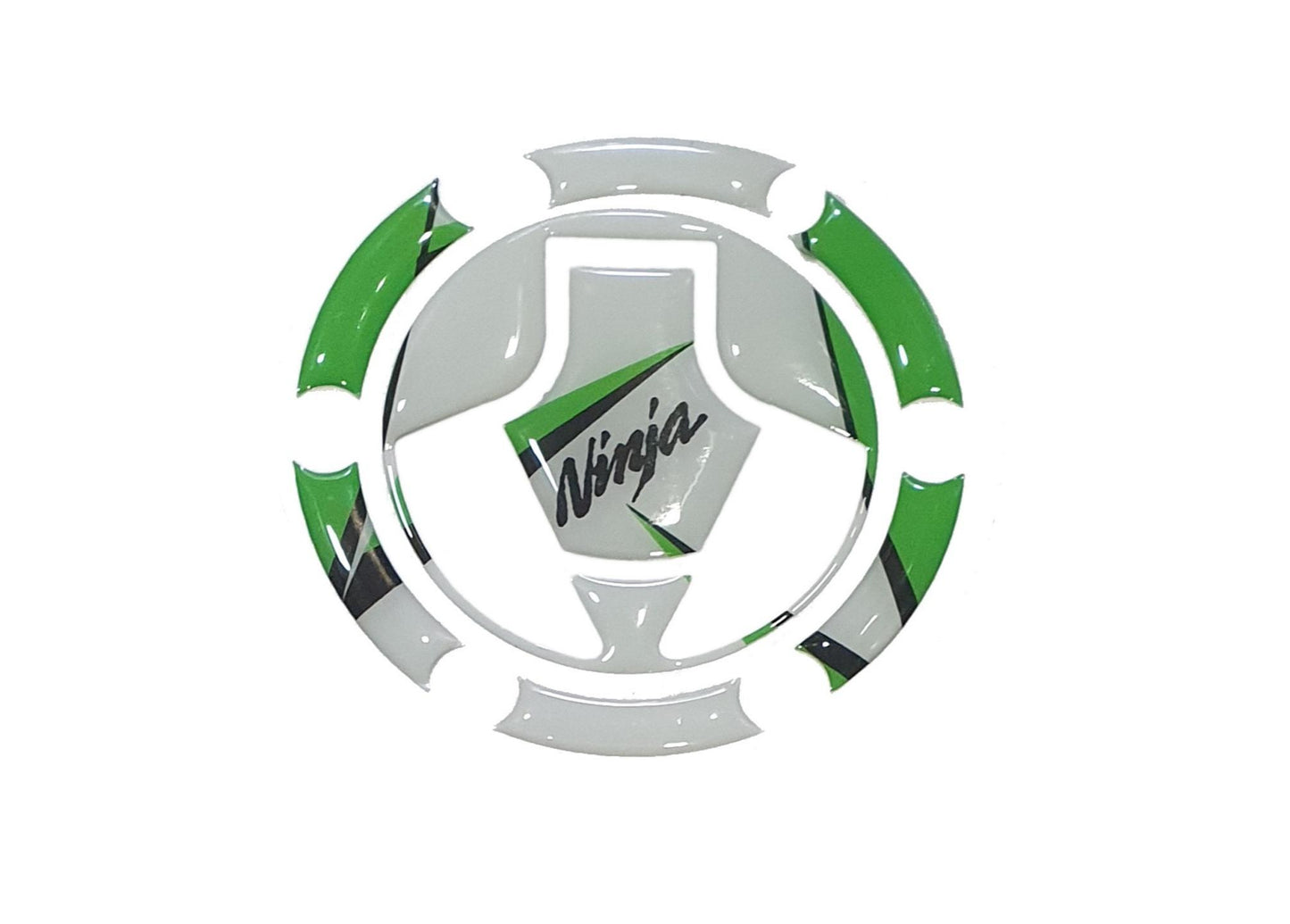 Kawasaki Ninja 250R/ 300/ Z250 Tank Pad Combo White Green