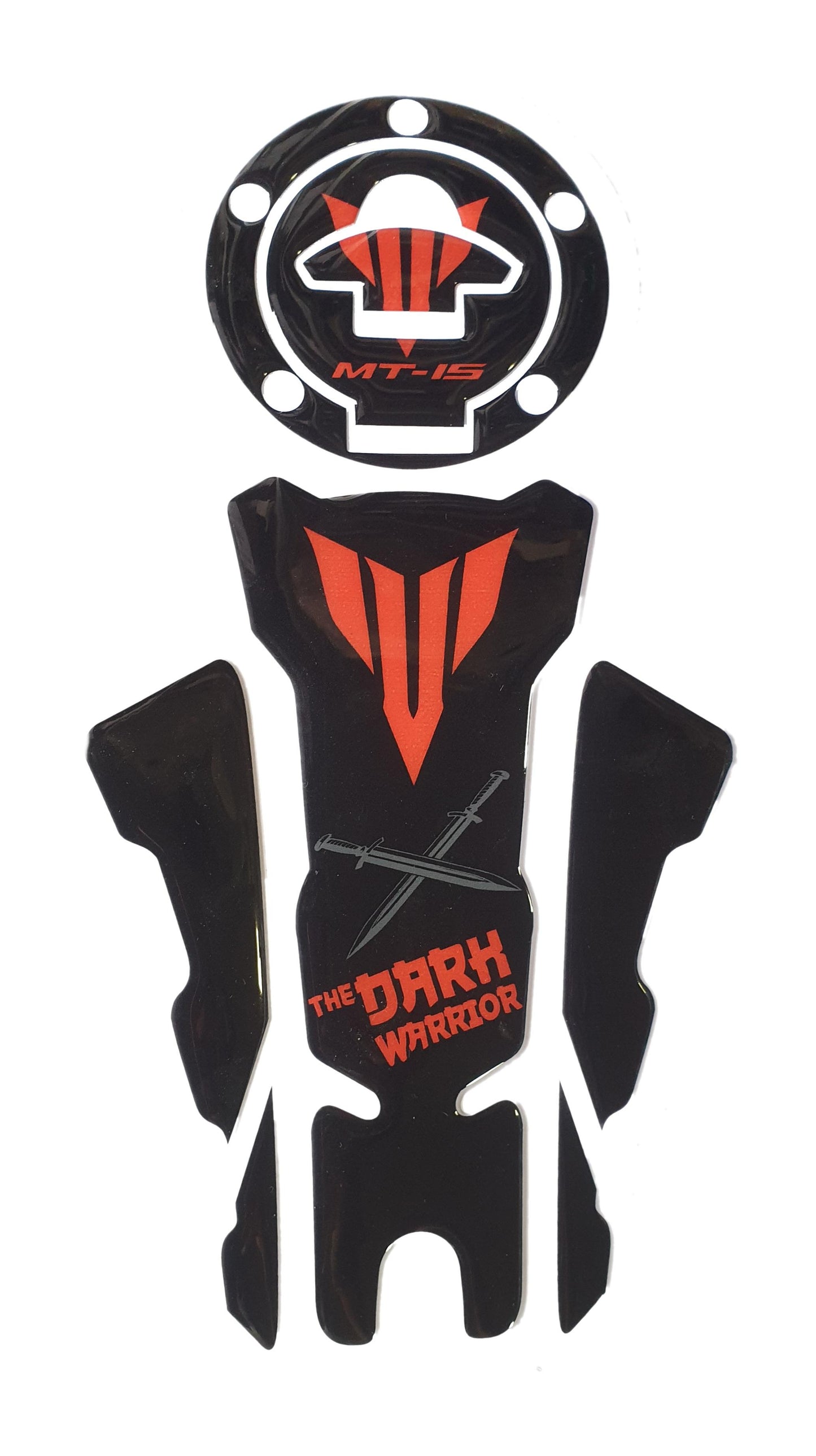 Yamaha MT-15 Compatible Tank Pad Combo The Darh Warriror