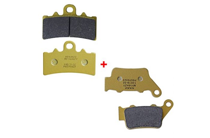 NIKAVI GDP04 + GDP27 Front and rear Gold Brake Disc Pad Compatible for KTM