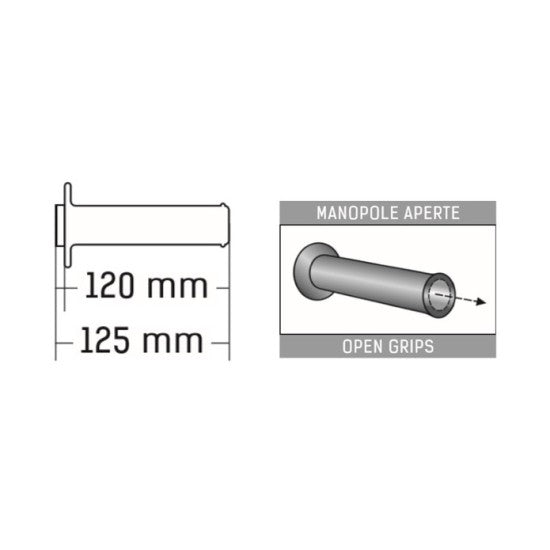 Domino Handlebar Grips Grey/Black – A25041C4052B7-0