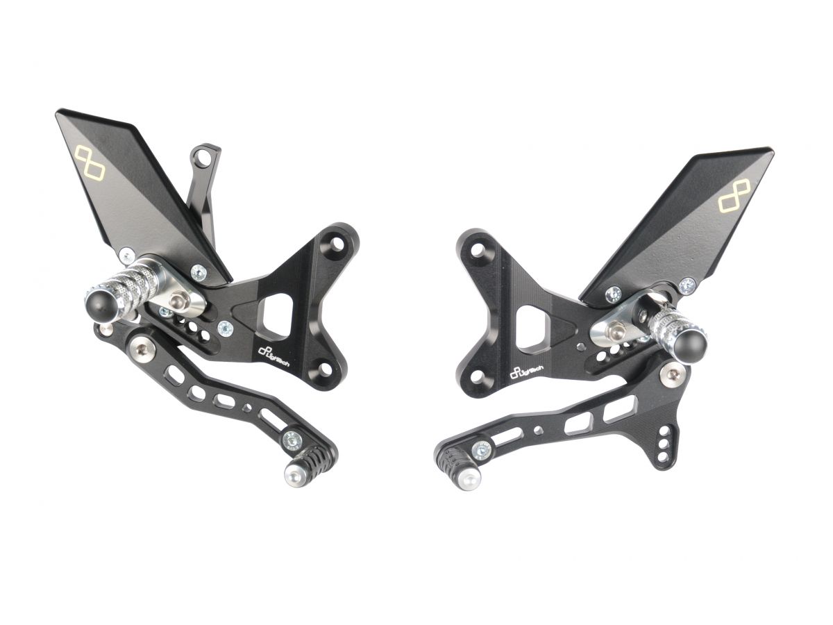 ADJ. REAR SETS WITH FIXED FOOT PEGS LIGHTECH KAWASAKI ZX-10 R 2011-2020