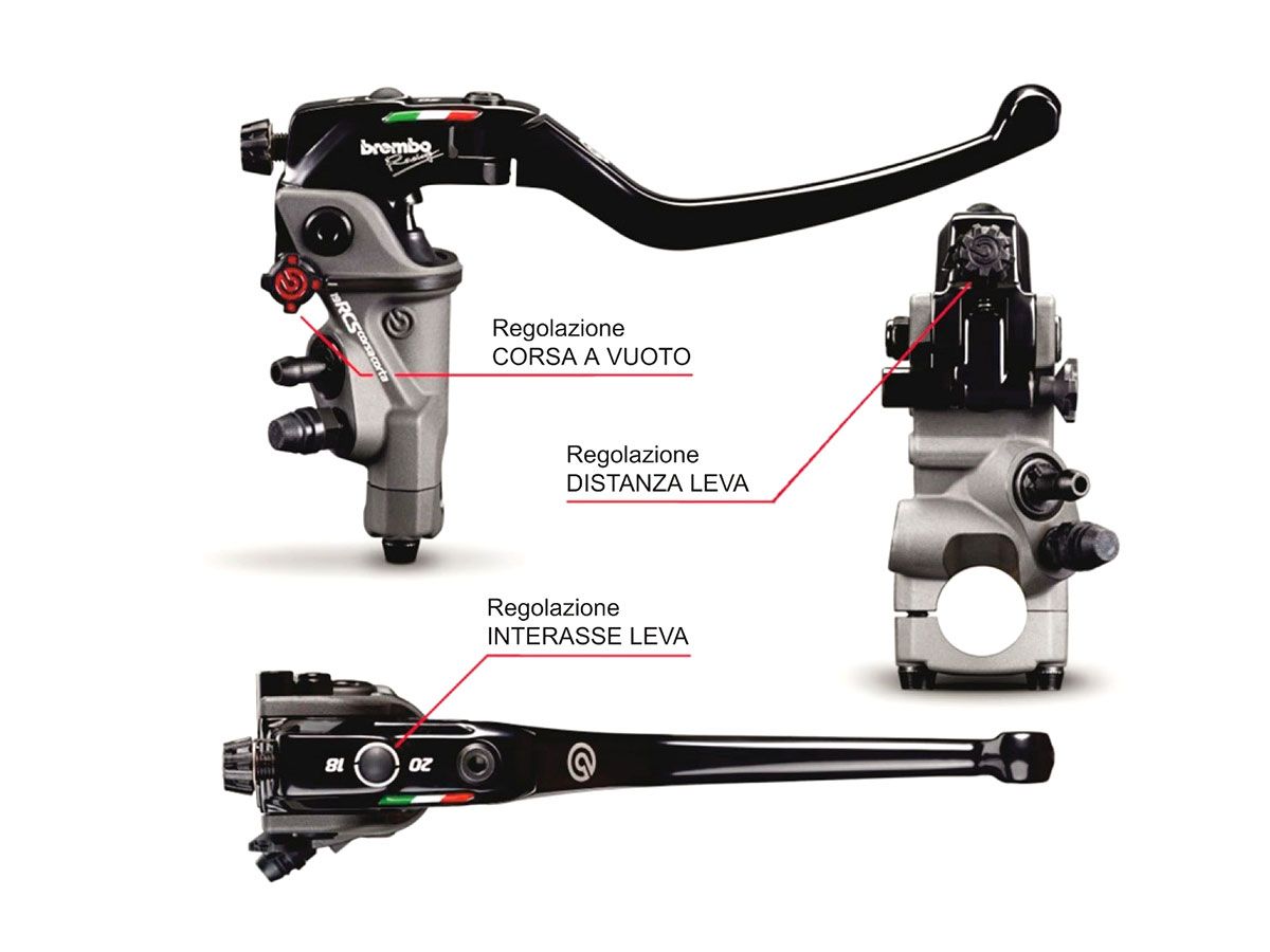 BREMBO RACING RADIAL BRAKE PUMP 17RCS 17 RCS CORSACORTA RR ADJUSTABLE WHEELBASE