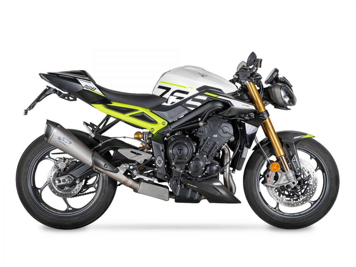 COMPLETE EU5 LATERAL DRAIN KONIX EVO BLACK SPARK TRIUMPH STREET TRIPLE 765 RS / R / MOTO2 2023-2024