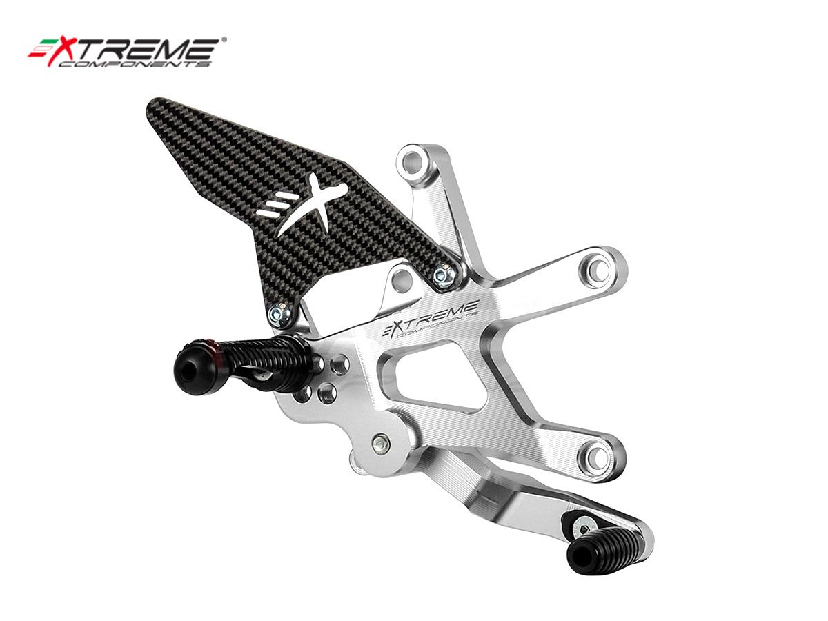 EXTREME CARBON SILVER STANDARD GP EVO SHIFT REARSETS KAWASAKI ZX-10 R 2016-2023