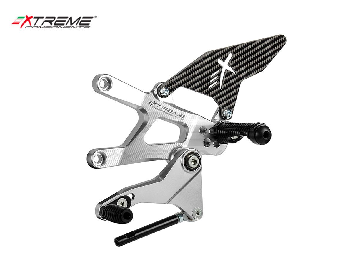 EXTREME CARBON SILVER STANDARD GP EVO SHIFT REARSETS KAWASAKI ZX-10 R 2016-2023