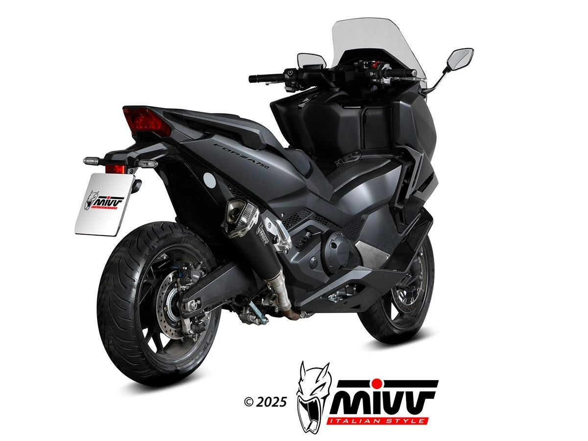 MIVV DELTA RACE SILENCER BLACK STEEL CARBON HONDA FORZA 750 2025