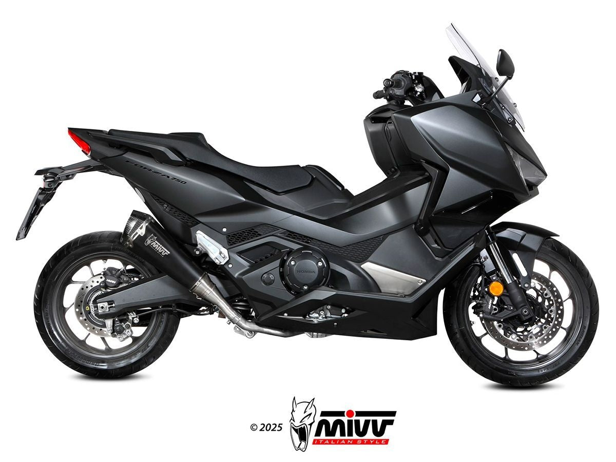 MIVV DELTA RACE SILENCER BLACK STEEL CARBON HONDA FORZA 750 2025