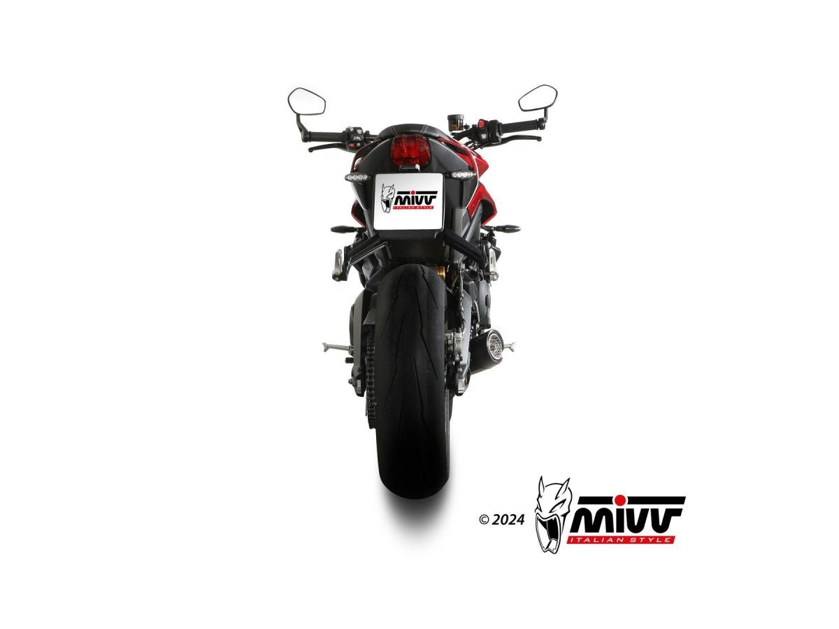 MIVV X-M5 STEEL BLACK COMPLETE EXHAUST TRIUMPH STREET TRIPLE 765 R / RS 2023-2024