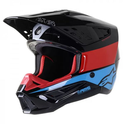 ALPINESTARS S-M5 BOND BLACK RED CYAN HELMET