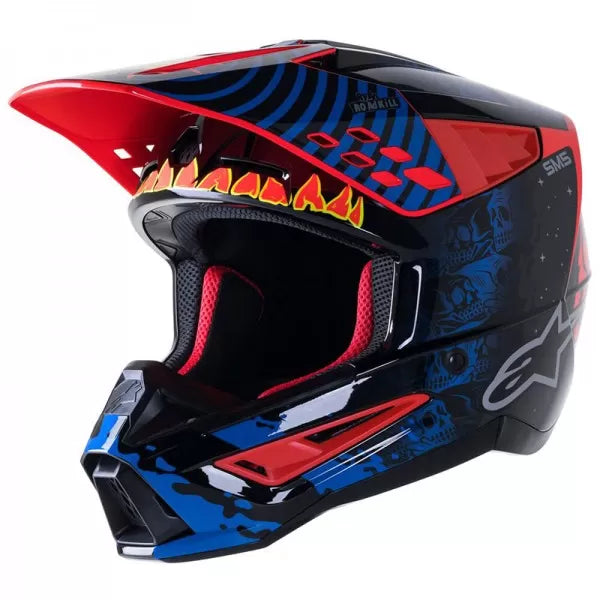 ALPINESTARS S-M5 SOLAR FLARE BLACK BLUE RED HELMET