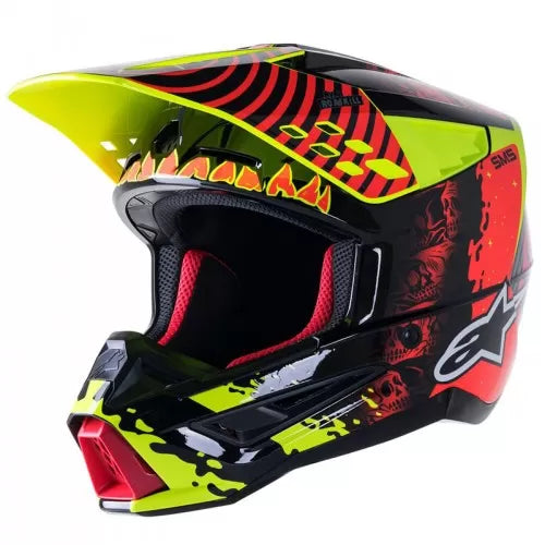 ALPINESTARS S-M5 SOLAR FLARE BLACK RED HELMET