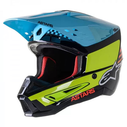 ALPINESTARS S-M5 SPEED YELLOW LIGHT BLUE HELMET