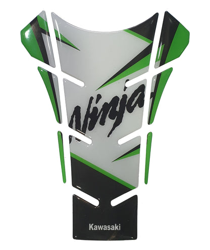 Kawasaki Ninja 250R/ 300/ Z250 Tank Pad Combo White Green