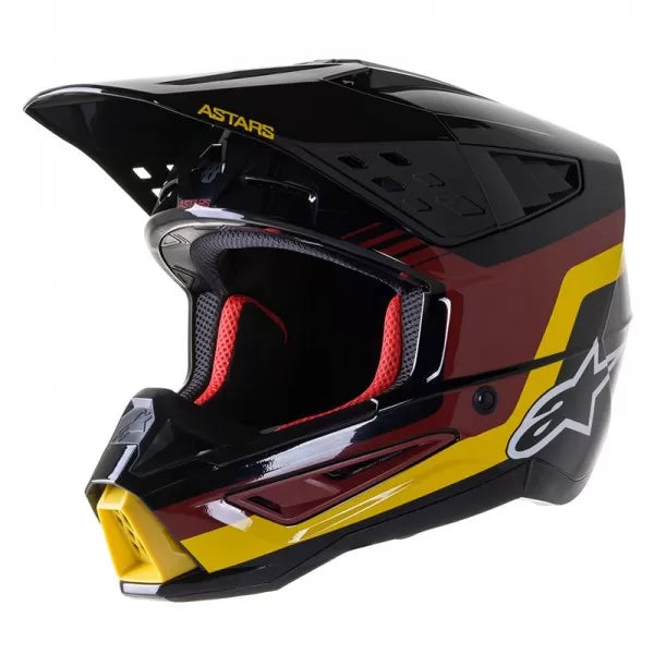 ALPINESTARS S-M5 VENTURE BORDEAUX YELLOW HELMET