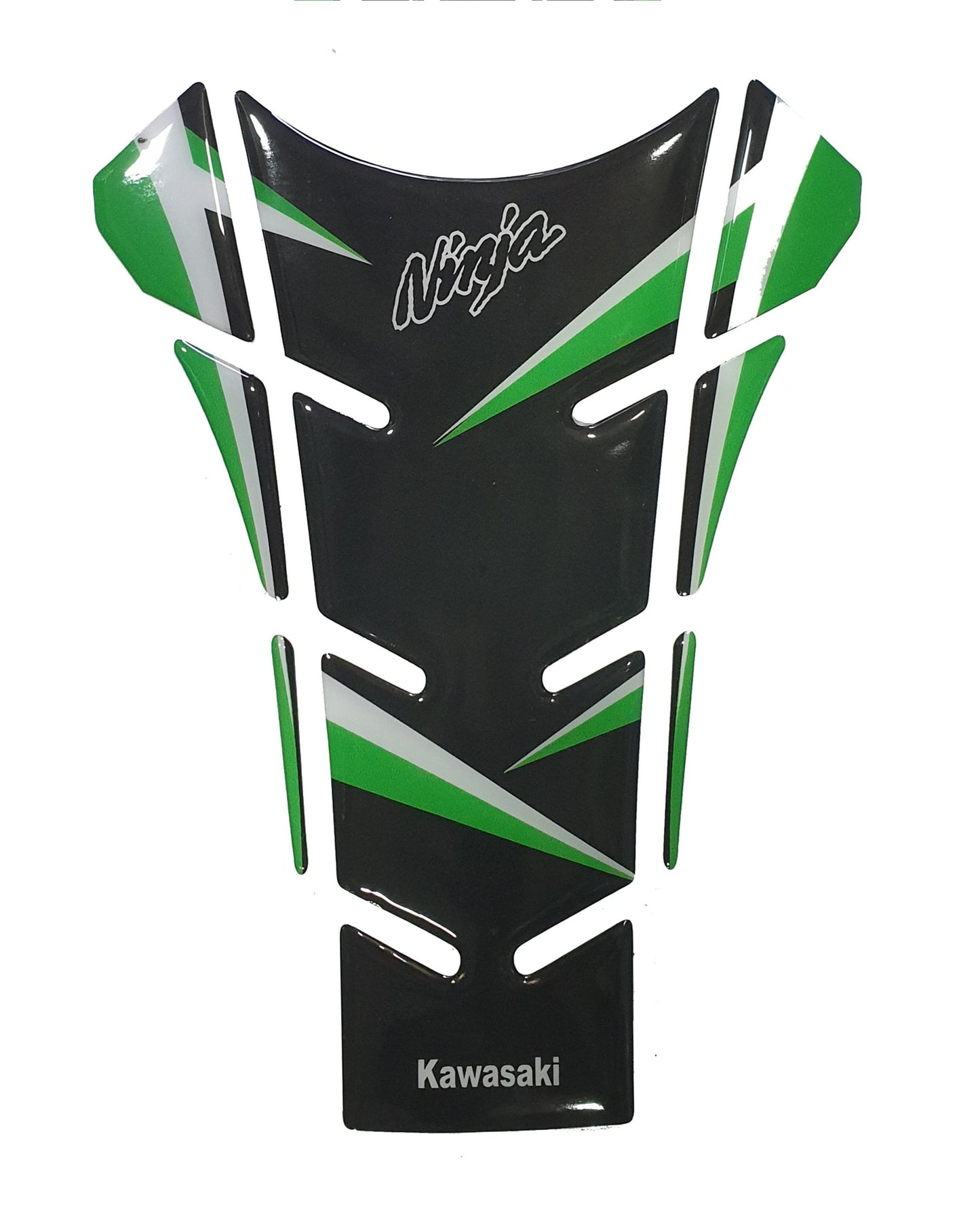 Kawasaki Ninja 250R/ 300/ Z250 Tank Pad Combo Black Green