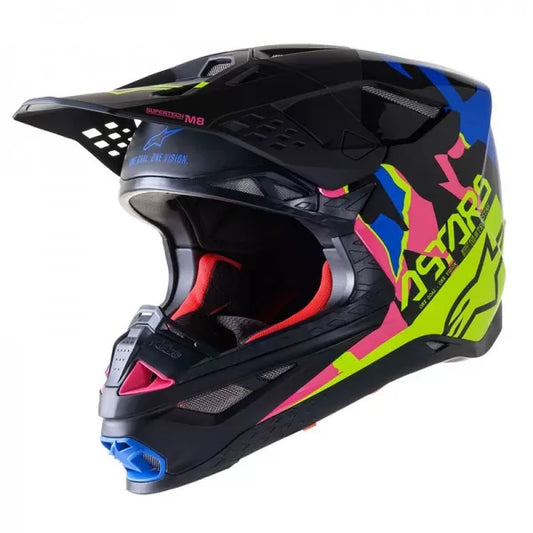 ALPINESTARS SUPERTECH M8 ECHO BLUE YELLOW HELMET