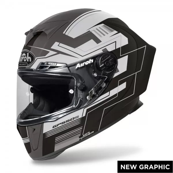 AIROH GP 550 S CHALLENGE BLACK MATT HELMET