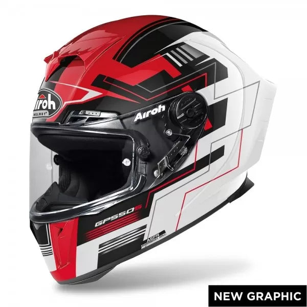 AIROH GP 550 S CHALLENGE RED GLOSS HELMET