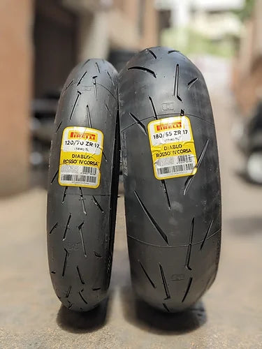 PIRELLI DIABLO ROSSO 4 CORSA 180/55ZR17 73W TUBELESS REAR TWO WHEELER TYRE