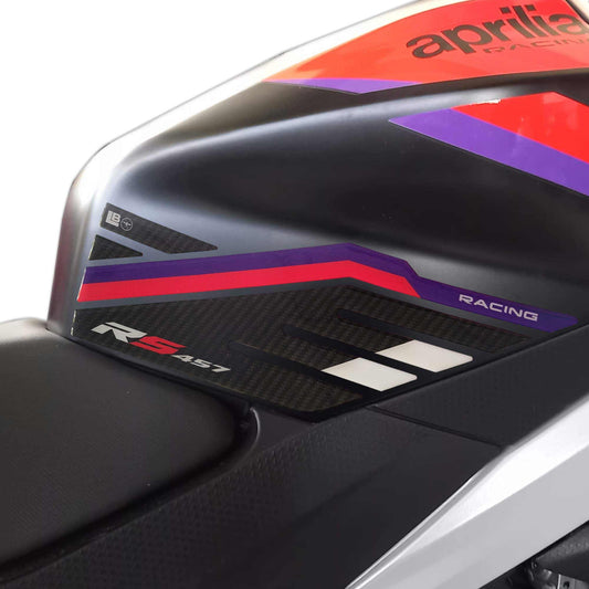 LabelBike 3D Stickers Side Tank Protections Compatible with Aprilia RS 457 2025 - Purple - SBK Motoparts