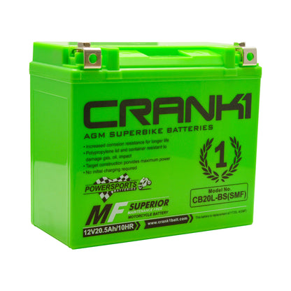 BATTERY FOR KAWASAKI NINJA ZX-14R-CB14-BS-CRANK1 Batteries