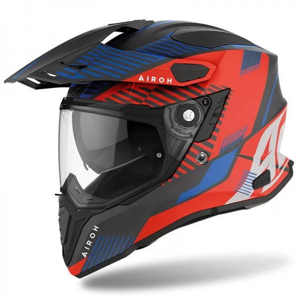 AIROH COMMANDER BOOST RED BLUE MATT HELMET