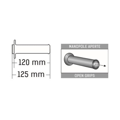 Domino Handlebar Grips Grey/Black – A25041C4052B7-0