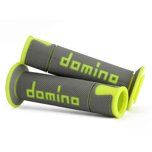Domino Handlebar Grips Grey/Fluo Yellow – A45041C5052B7-0