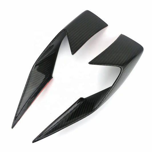 SBK Kawasaki ZX6R & Honda CBR 650 Real Carbon Fairing Side Wing Fixed Spoiler Winglet cover Modified Accessories