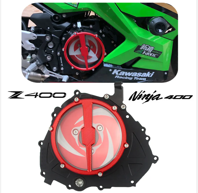 Ninja 400 Motorcycle Clutch Cover For Kawasaki Z400 Ninja400 Transparent Clutch Cover Transparent Engine Side Cover