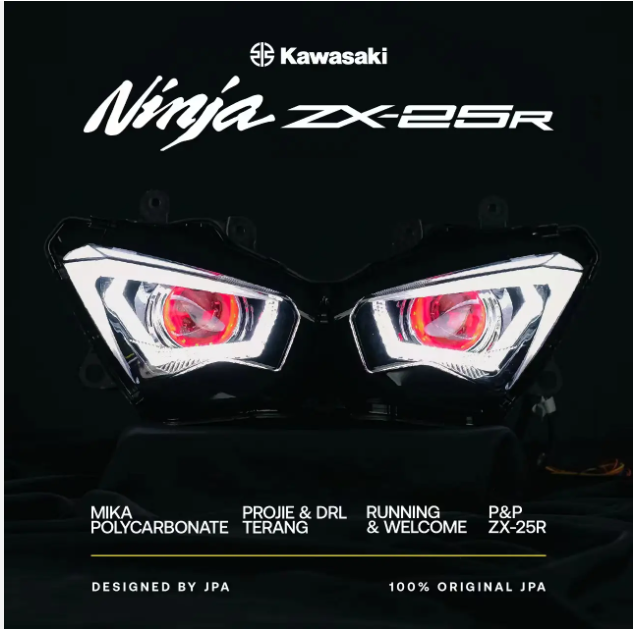 JPA NINJA ZX25R ZX6R ZX4R 2021-2024 PROJECTOR LED Modified front headlamp Headlight for Kawasaki MOTORCYCLE ACCESSORY NINJA 400 SBK Motoparts