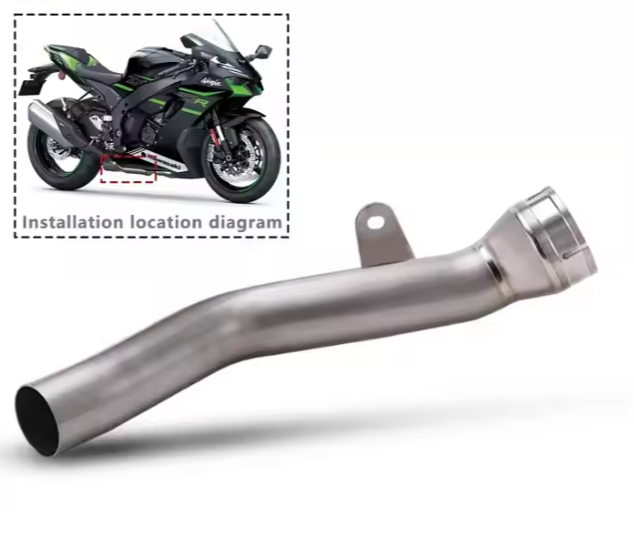 Kawasaki Ninja ZX-10RR / ZX-10R Reinforced Exhaust Pipe (2021-2025) – Original Titanium Link Pipe