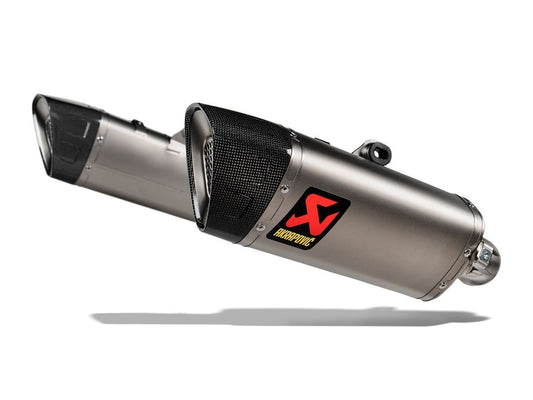 AKRAPOVIC PAIR OF SLIP ON TITANIUM SILENCER DUCATI HYPERMOTARD 698 MONO / RVE 24-25 USED