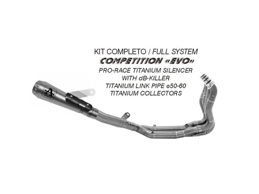 ARROW COMPETITION "EVO" COMPLETE EXHAUST SYSTEM BMW S 1000 R 2021-2024