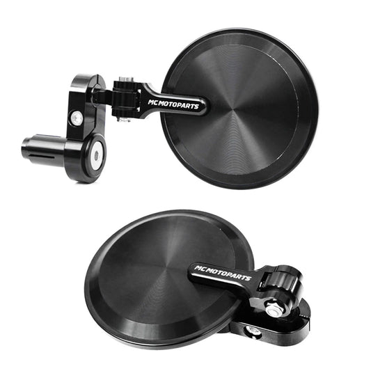 Universal Fit CNC Bar End Mirrors Round Folding Set