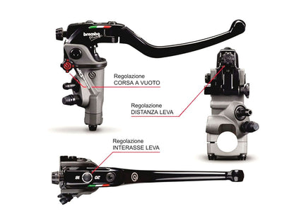 BREMBO RACING RADIAL BRAKE PUMP 17RCS 17 RCS CORSACORTA RR ADJUSTABLE WHEELBASE