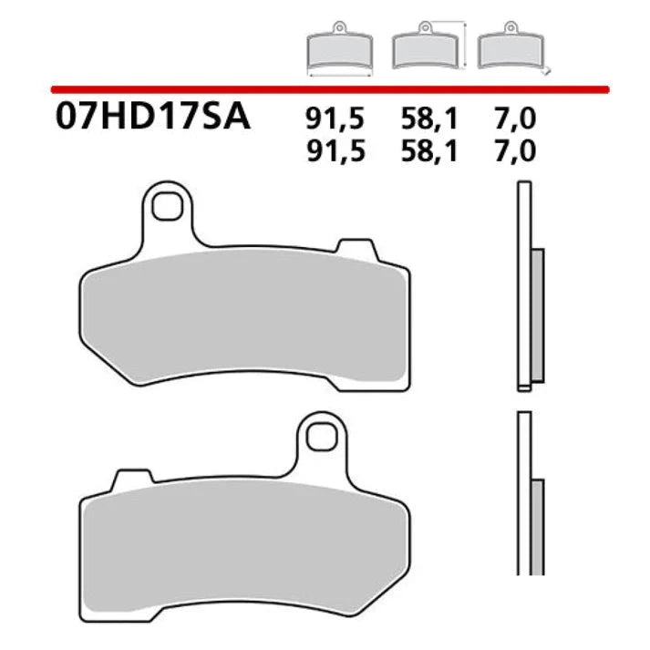 Front Brake Pad Sintered - 07HD17SA Brembo