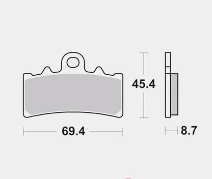 Front Brake Pads Sintered - 07GR18SA - Brembo