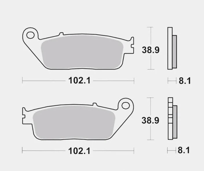 Front Brake Pads Sintered - 07HO30SA - Brembo