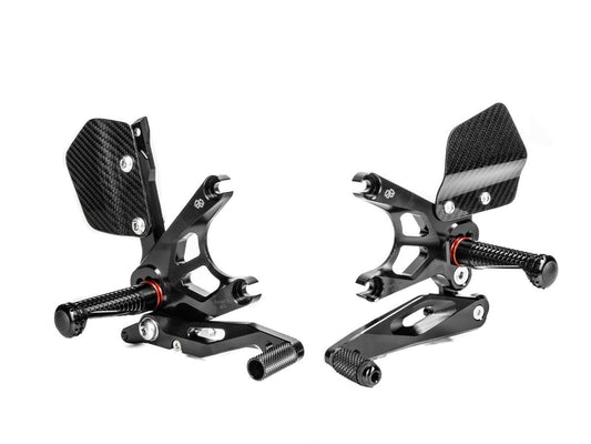 GILLES TOOLING ALUMINUM BLACK REAR SETS KAWASAKI ZX-10R / RR 2021-2023