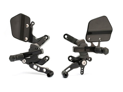 GILLES TOOLING ALUMINUM REAR FOOTPEGS BLACK KAWASAKI ZX-10R 2011-2019