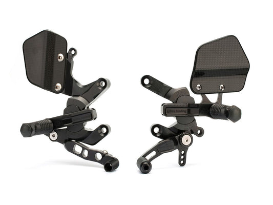GILLES TOOLING ALUMINUM REAR FOOTPEGS BLACK KAWASAKI ZX-10R 2011-2019