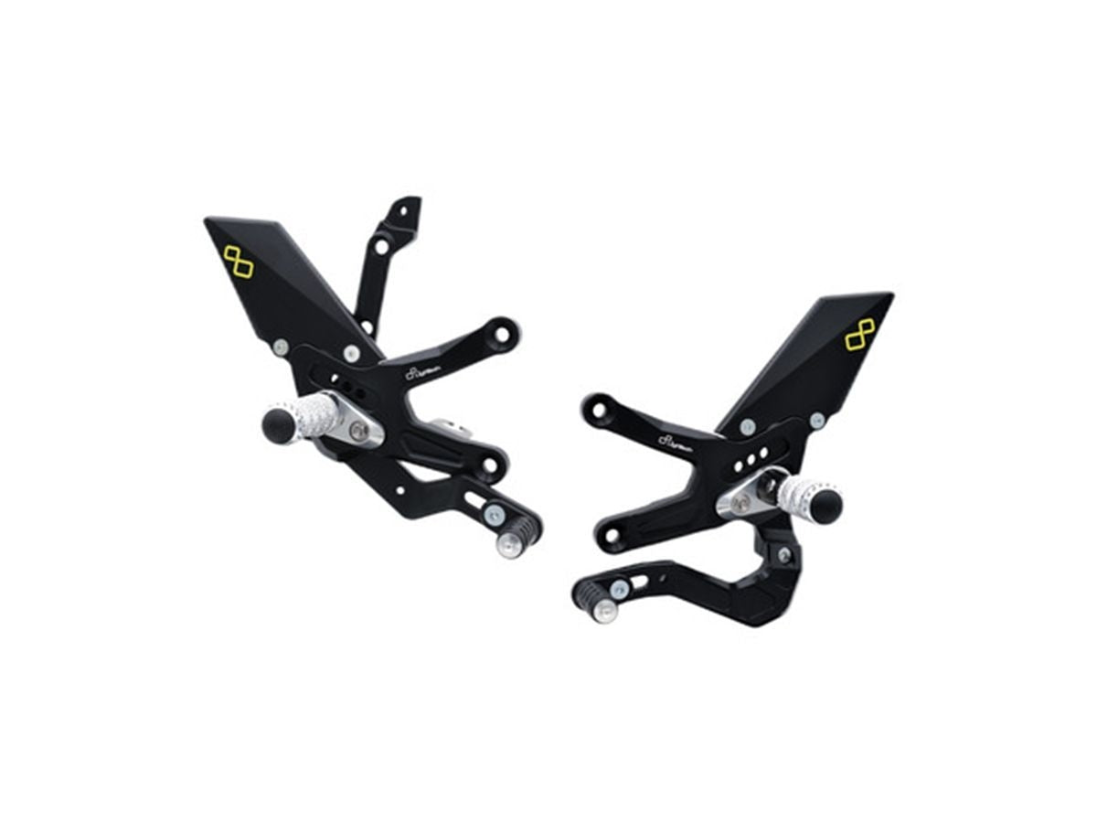 LIGHTECH ADJ. REAR SETS REVERSE GEARBOX FIXED FOOT PEGS KAWASAKI ZX-10R 2021-2022