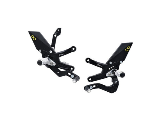LIGHTECH ADJ. REAR SETS STANDARD GEARBOX FIXED FOOT PEGS KAWASAKI ZX-10R 2021-2022