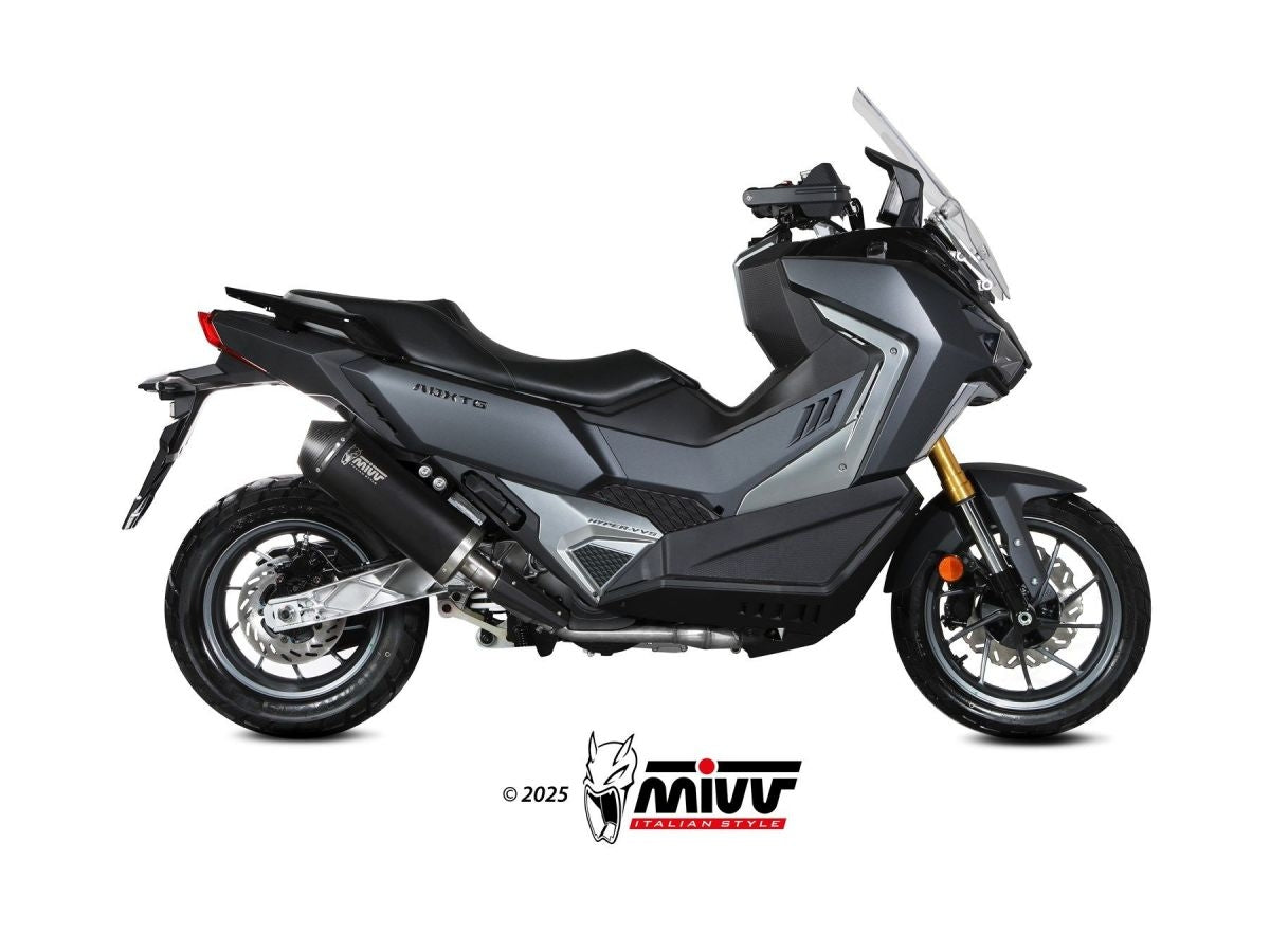 MIVV BLACK SILENCER OVAL STAINLESS STEEL SYM ADX TG 400 2025