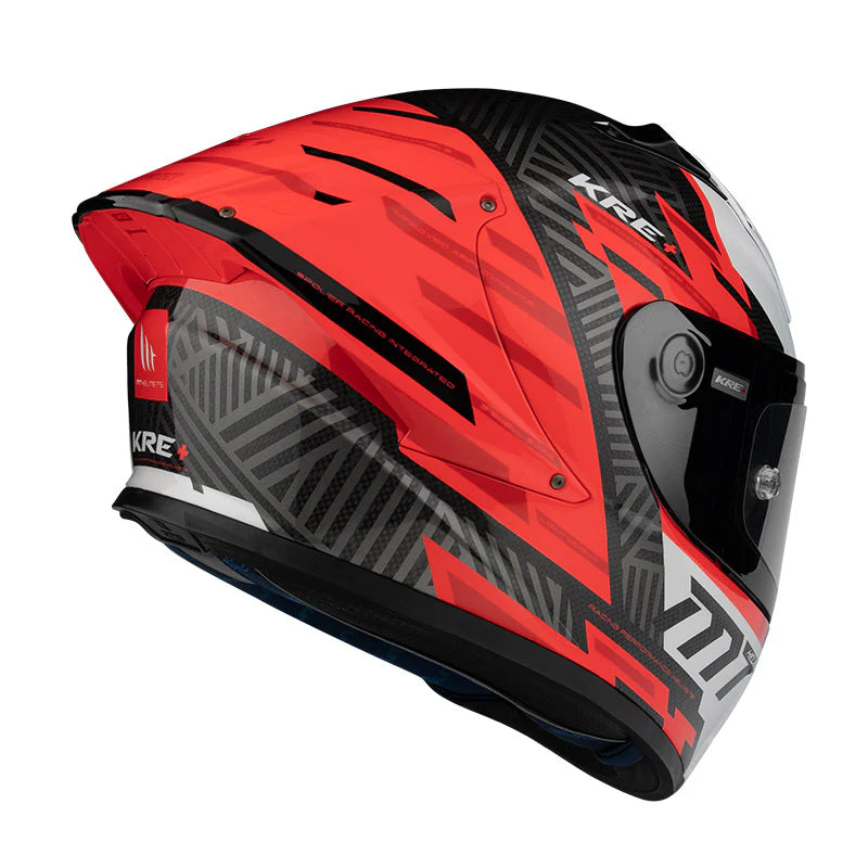 MT Helmets Kre Plus Carbon Brush A5 Helmet - Red