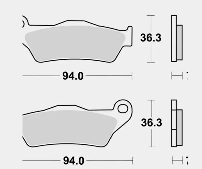 Rear Brake Pads Sintered - 07BB28SP - Brembo