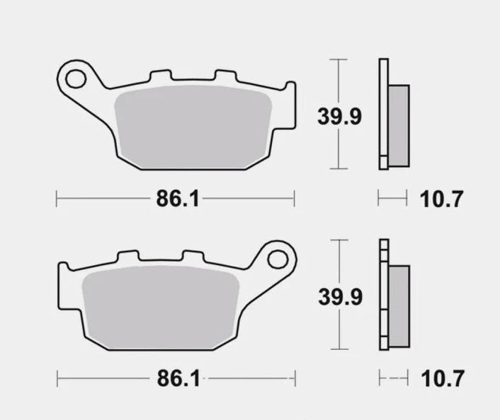 Rear Brake Pads Sintered - 07HO27SP - Brembo