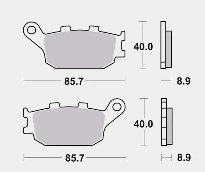 Rear Brake Pads Sintered - 07HO36SP - Brembo